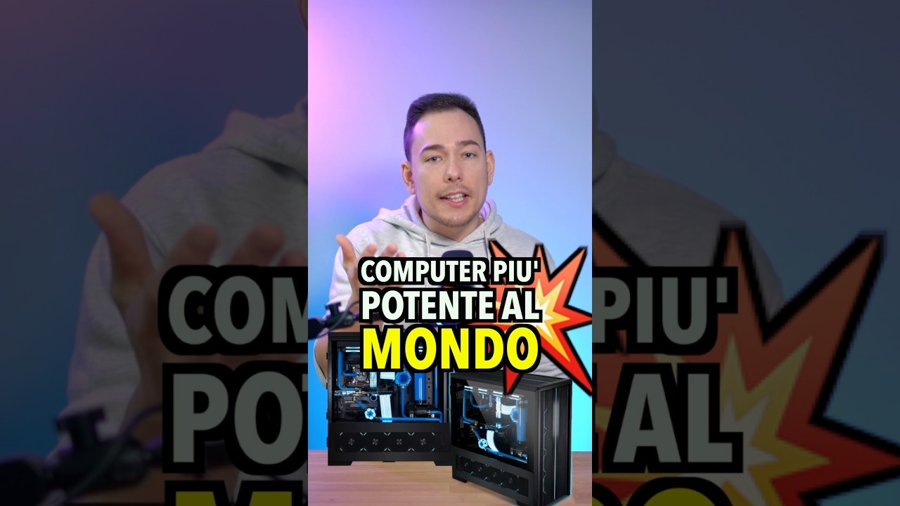 Il PC 💻 assemblato PI&Ugrave; POTENTE 💥 al MONDO 🌍 #computer #assemblato #pcbuild #towerpc #ai