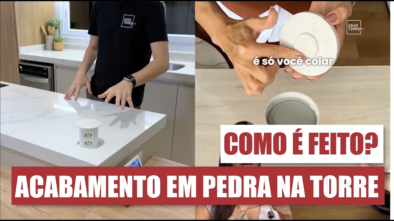 Torre de Tomada com Acabamento na Mesma Pedra da Bancada.