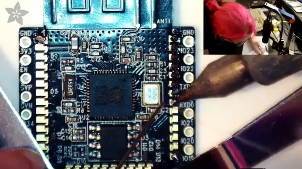 playing with new ESP32 beta module @adafruit #deskofladyada 12/22/2015