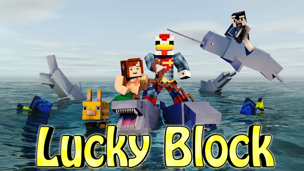 Minecraft | LUCKY BLOCK JAWS BOSS CHALLENGE - SHARKS VS LUCKY BLOCKS (Shark Attack)