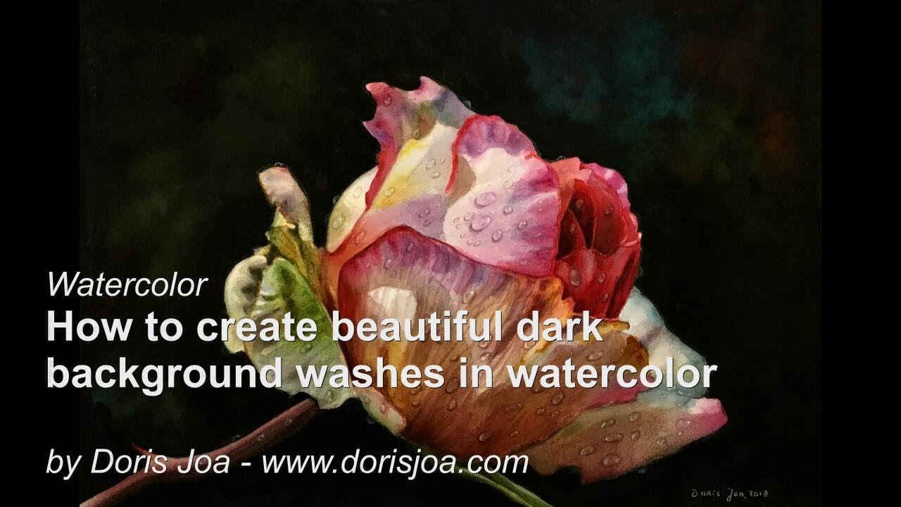 How to create beautiful dark backgrounds in watercolor