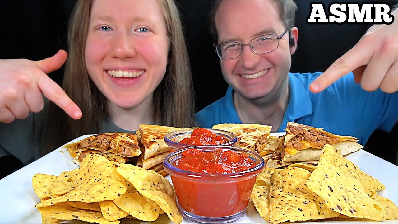 ASMR QUESADILLAS FEAST MUKBANG EATING SOUNDS