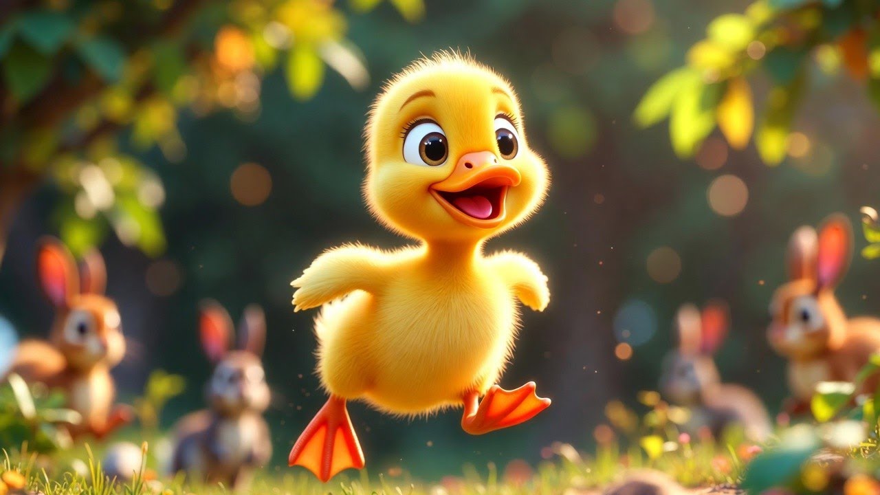 Baby Duckling’s Adorable Day With Forest Friends 🐥🌈