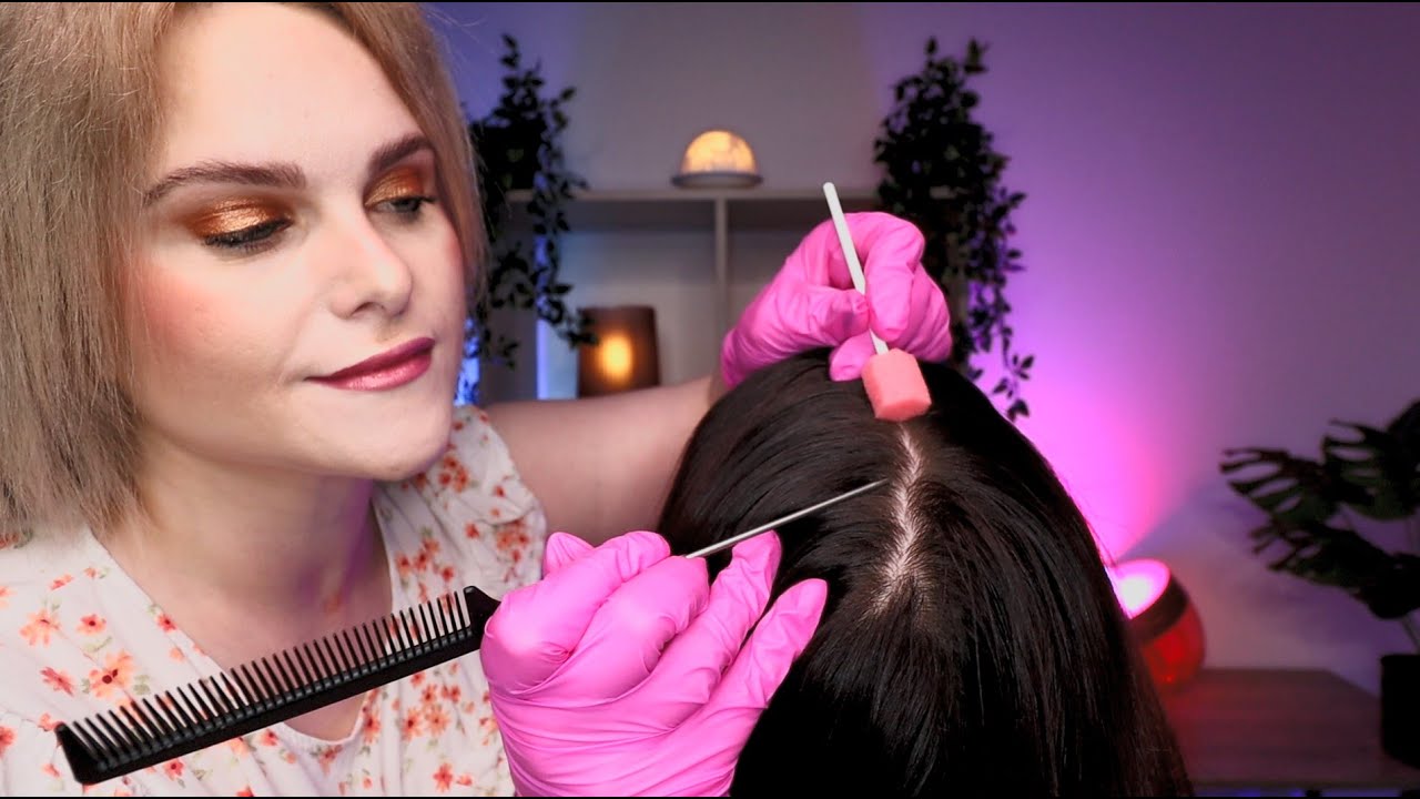 A Real Person ASMR Scalp Check