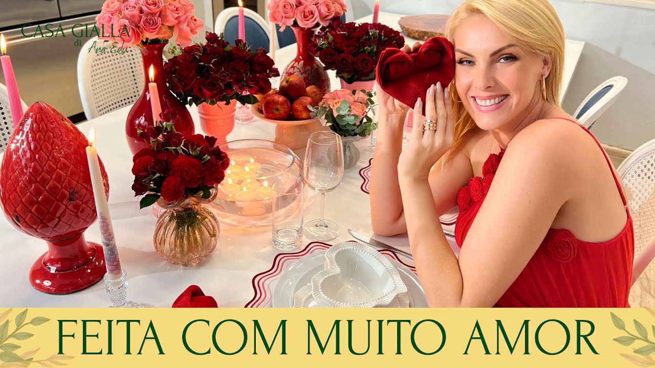 MESA POSTA PARA O DIA DOS NAMORADOS - CASA GIALLA