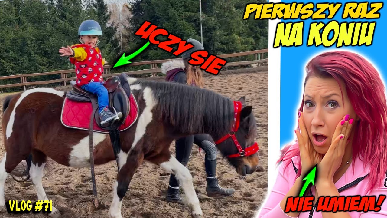 UCZYMY SIĘ JEŹDZIĆ KONNO🤯 *odważny* PIERWSZY RAZ MIKOŁAJA NA KONIU 🐎 Marivo Vlog #71