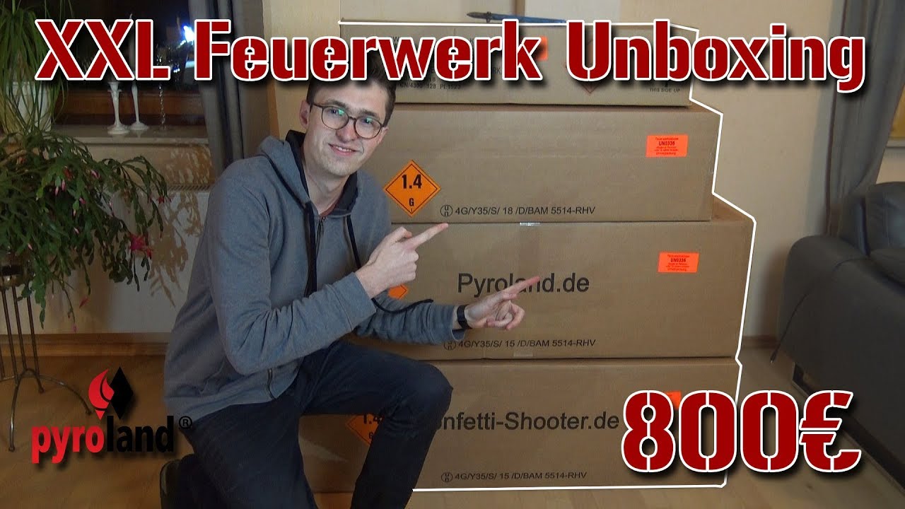 800€ SILVESTER FEUERWERK UNBOXING | Pyroland.de