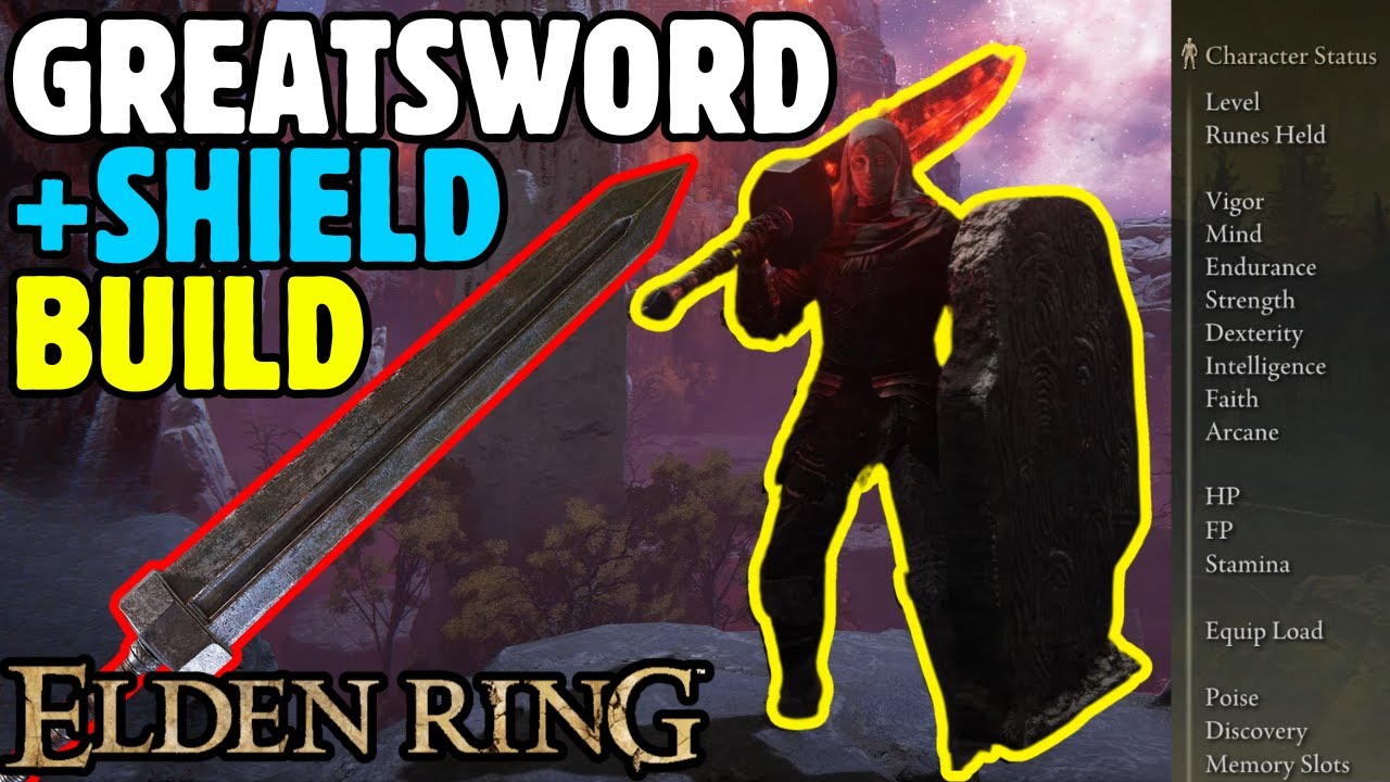 OP GREATSWORD & GREATSHIELD Build - Elden Ring