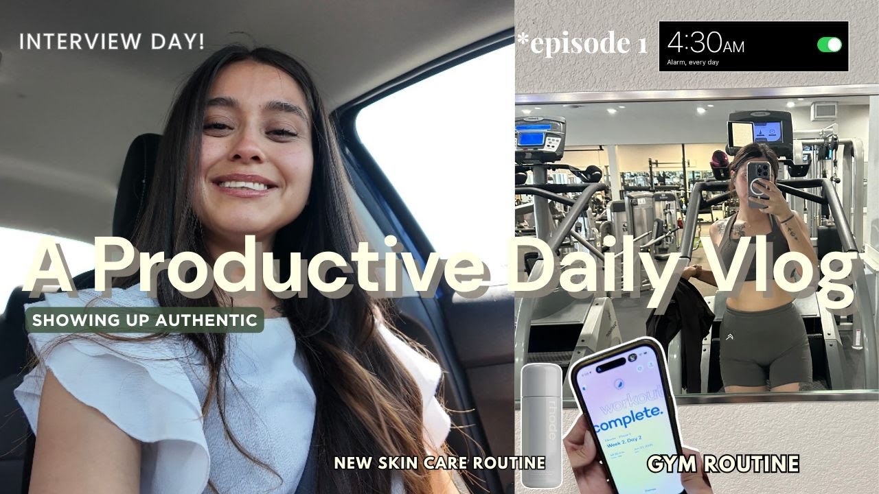 get into a productive routine with me 🌱 Fitness, 4am morning, new skin care routine & more!