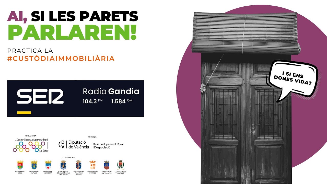 Radio Gandia SER es fa ress&ograve; de la #cust&ograve;diaimmobili&agrave;ria - CDR la Safor