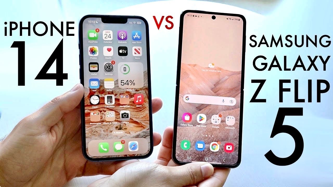 Samsung Galaxy Flip 5 против iPhone 14! (Сравнение) (Обзор)