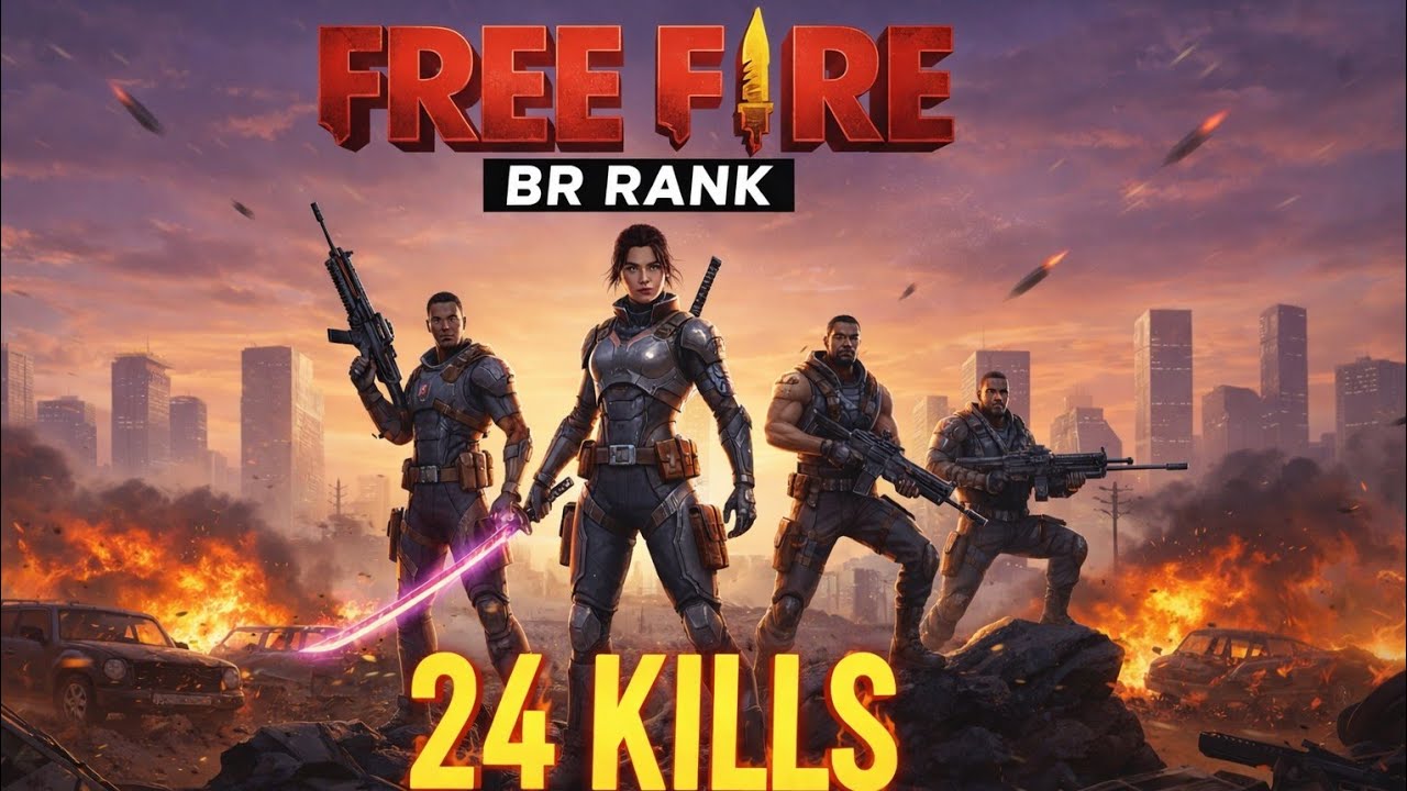 BR RANK SQUAD GAMEPLAY 24 KILLS TO BOOYAH 🔥#ff #satyagaming #freefiremax