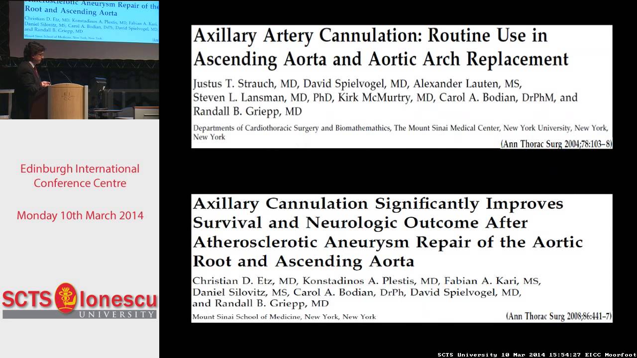 Arterial cannulation in aortic arch surgery