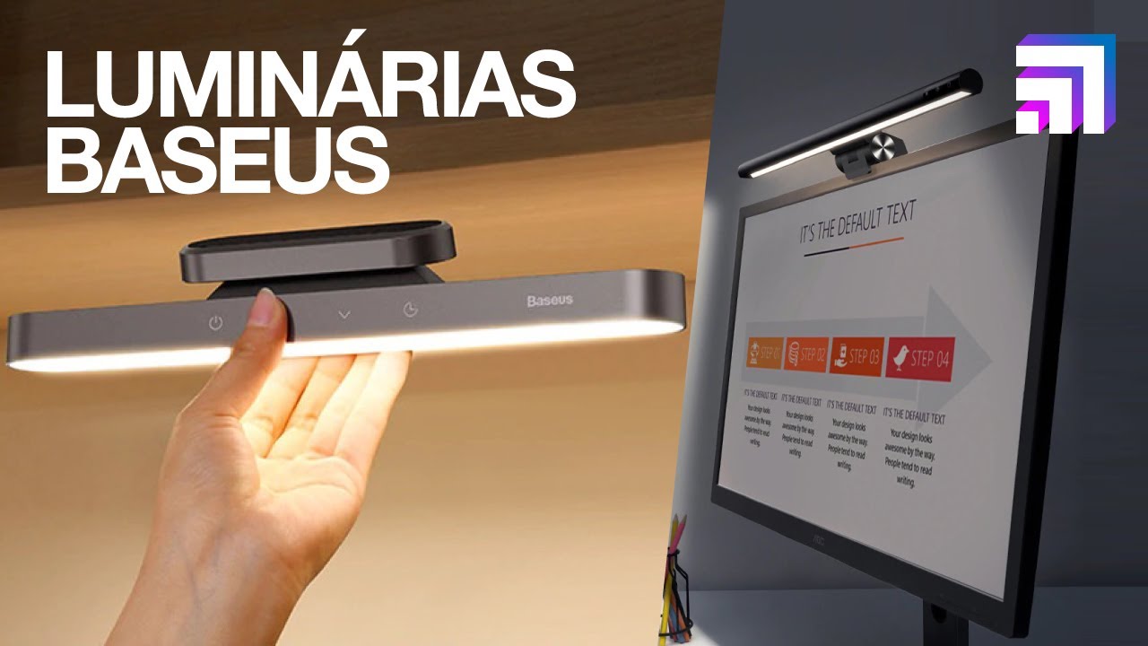 LUZES DE ESTUDO E TRABALHO BASEUS - UNBOXING