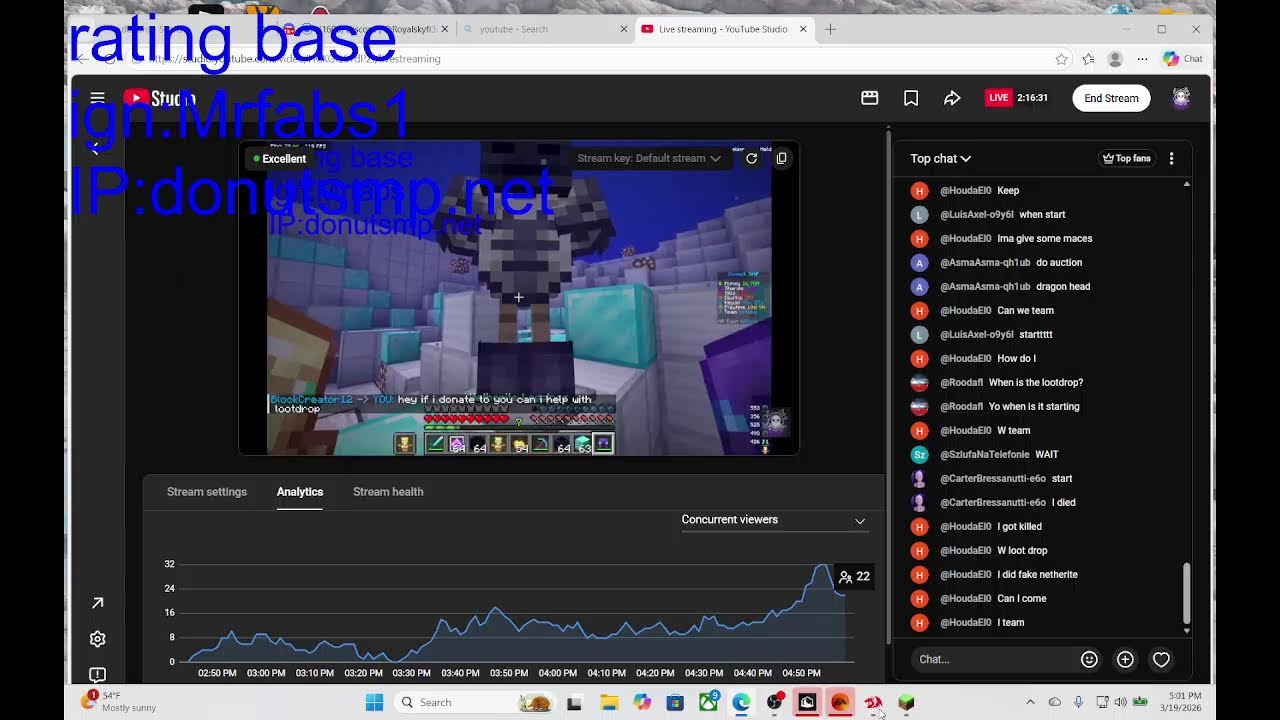 I'm rating bases and bounty can be put on Donut SMP live.