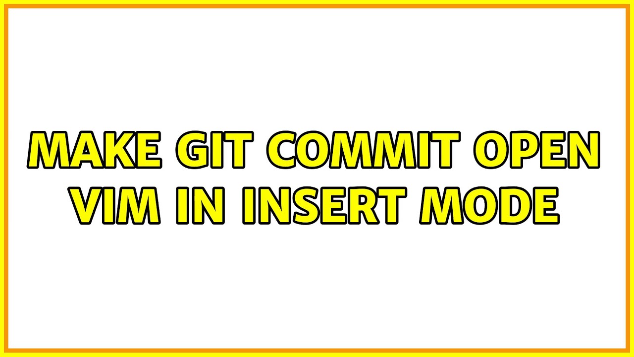 Make git commit open vim in insert mode