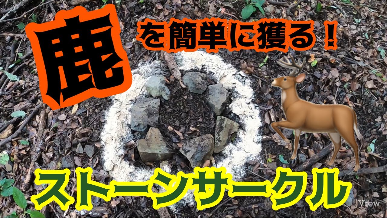 【捕獲瞬間映像】簡単に鹿を捕獲する方法！ストーンサークル　小林式誘引法