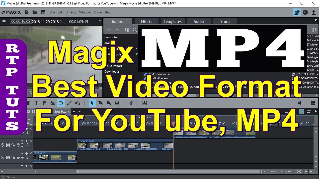Best Video Format for YouTube with Magix Movie Edit Pro 2019 Plus MP4