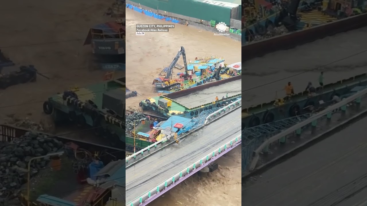 Typhoon Chaos: Barges Collide with Bridge in Philippines