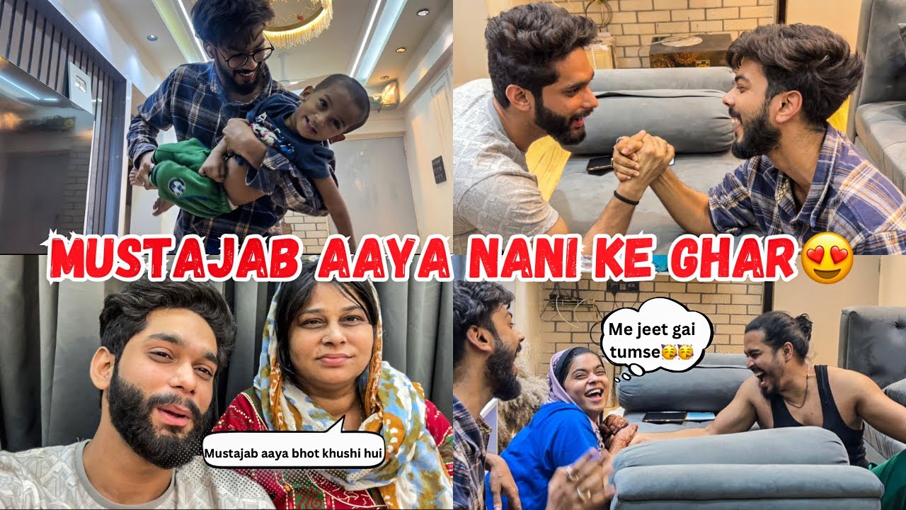 Mustajab AAYA Nani Ke Ghar😍| Arm Wrestling Me Haifa Jeet gai | AALTU VS FALTU |