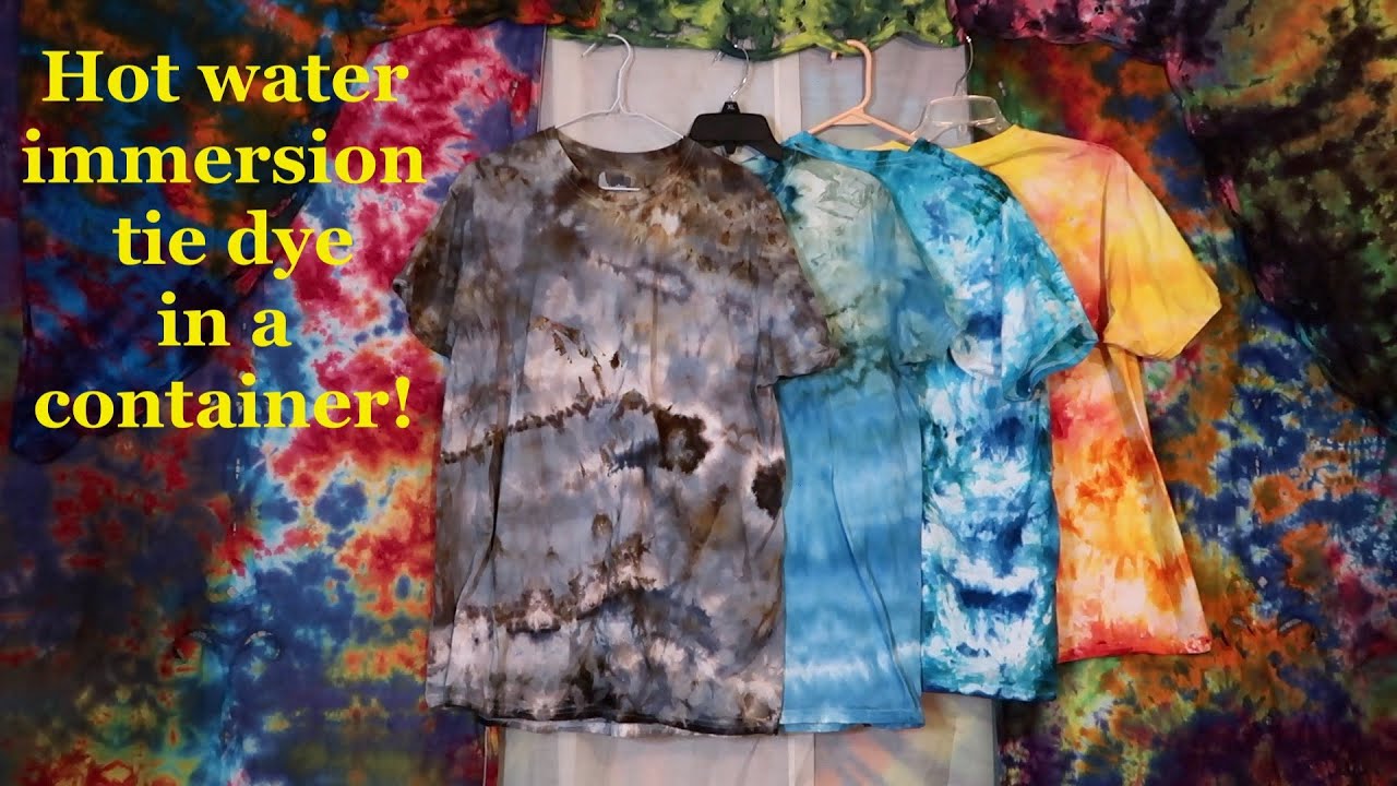 Tie Dye Tutorial - Hot Water Immersion in a Container!