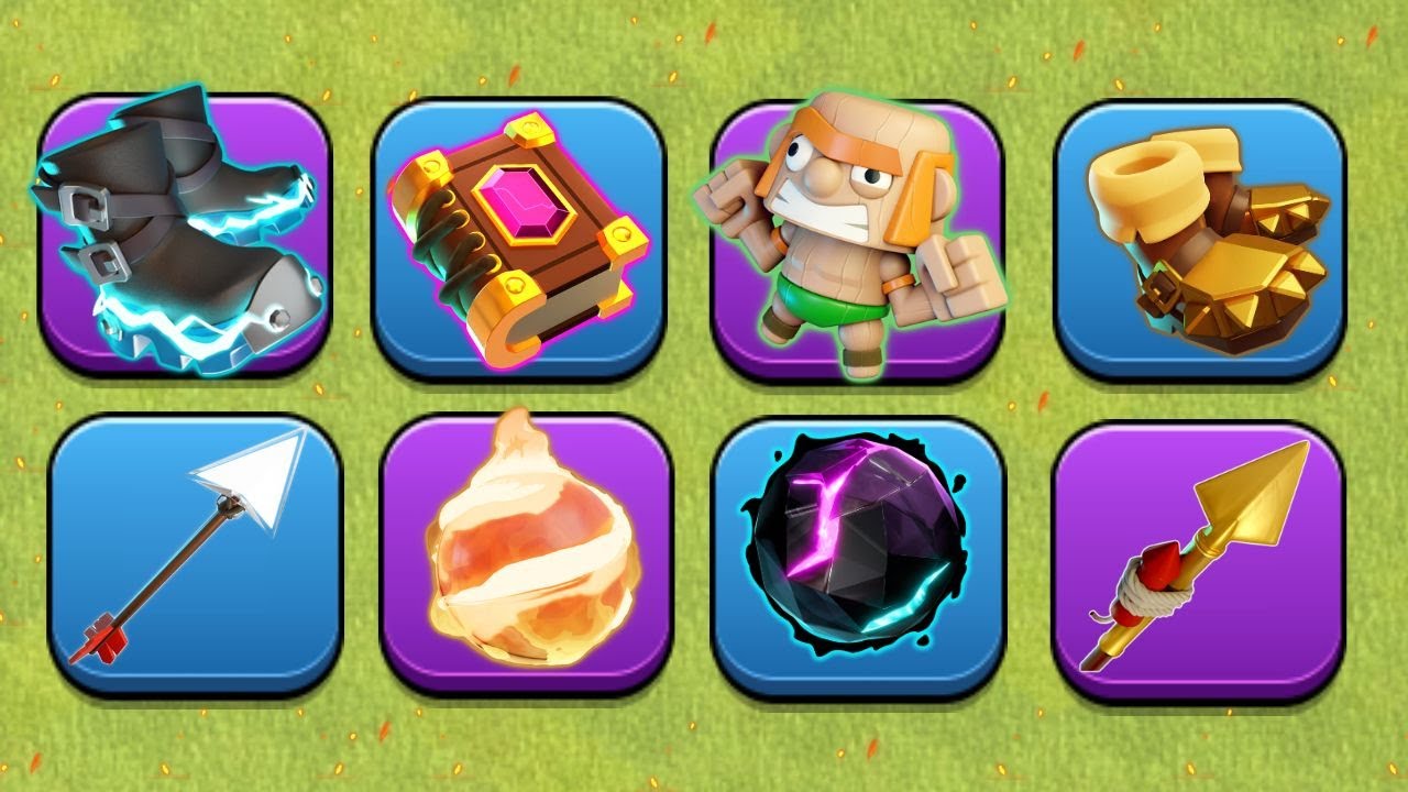 MELHORES EQUIPAMENTOS PARA CADA HER&Oacute;I NO CLASH OF CLANS!