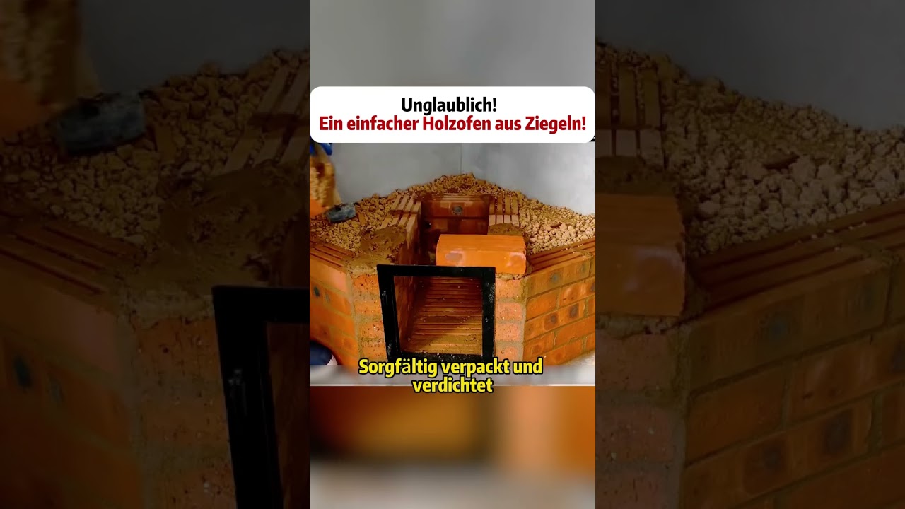 Unglaublich!  Ein einfacher Holzofen aus Ziegeln!  #Holzofen #DIYProjekte #Selbstgemacht
