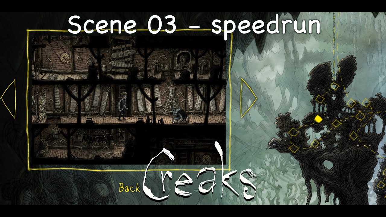 Creaks - scene 03 | playthrough (speedrun) | no game sounds | 4K