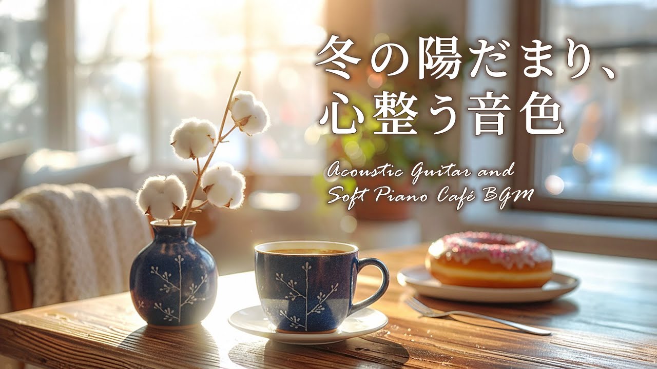 【作業用・癒しBGM】冬の陽だまりで心を整える❄️ 心を溶かすギター＆ピアノのカフェBGM | 集中・読書・リラックス #cafebgm #chill
