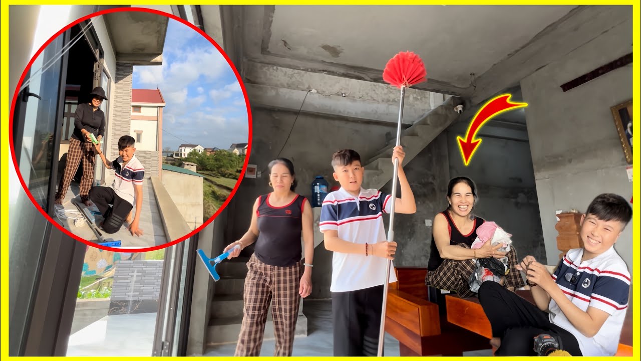 Hai Mẹ Con Tất Bật Dọn Dẹp Nhà Cửa Để Chuẩn Bị Đón Tết | Đầu Bếp Tí Hon