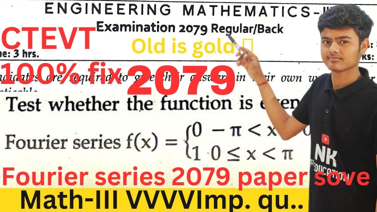 3rd sem engineering mathematics important questions || find the corresponding fourier series |ctevt