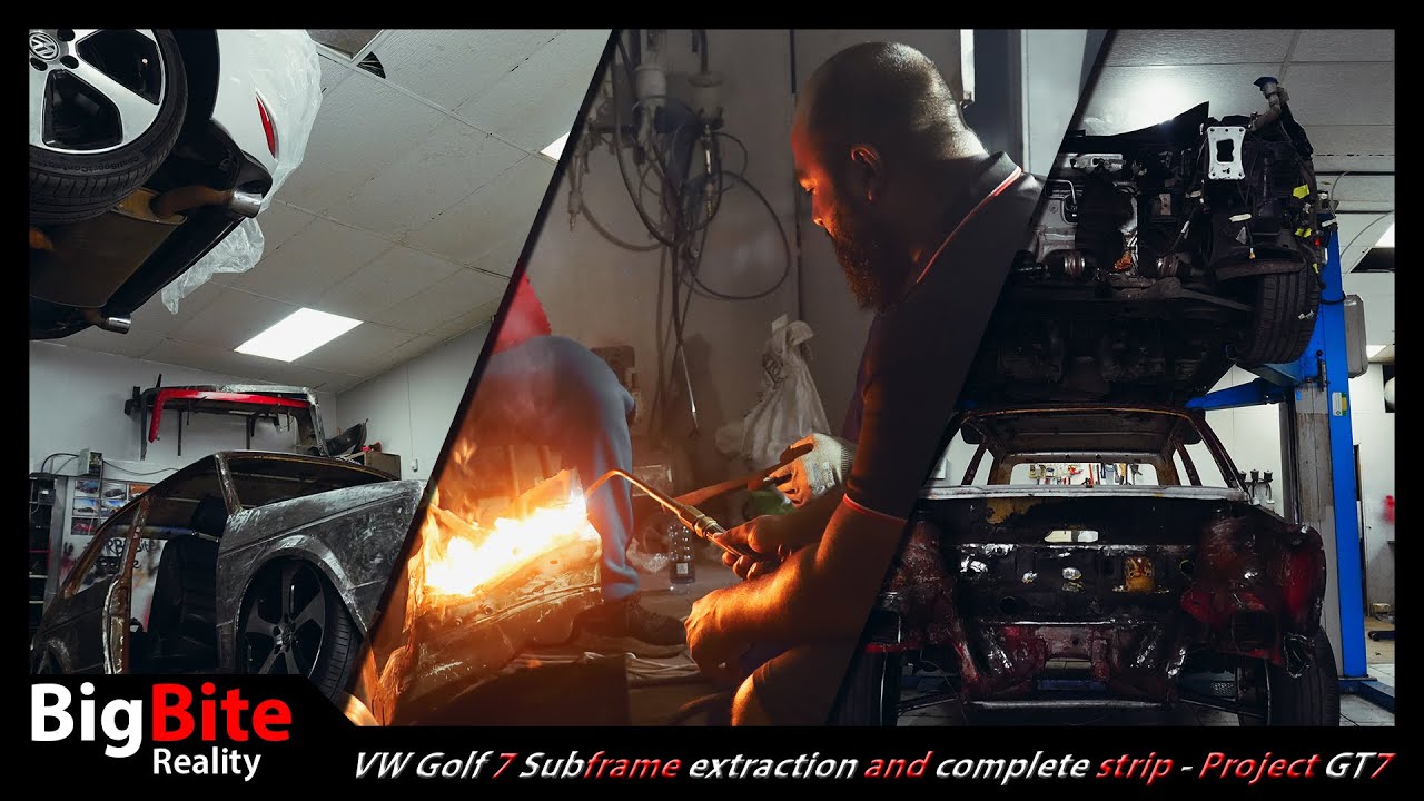 VW Golf 7 Subframe extraction and complete strip -Project GT7- BigBite Reality Season 3  #mrbigbite