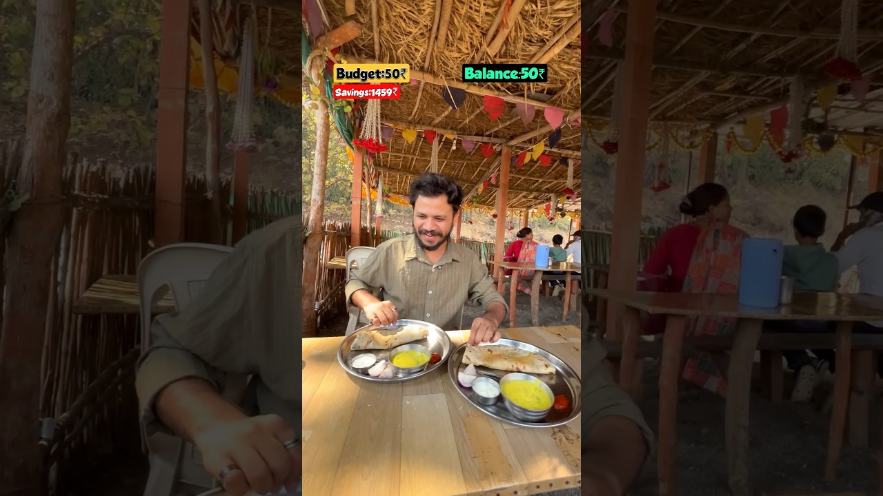 I ate the best Pithla Bhakri Thali at Shivneri🔥#shivajimaharajjayanti #shivneri #travelmaharashtra
