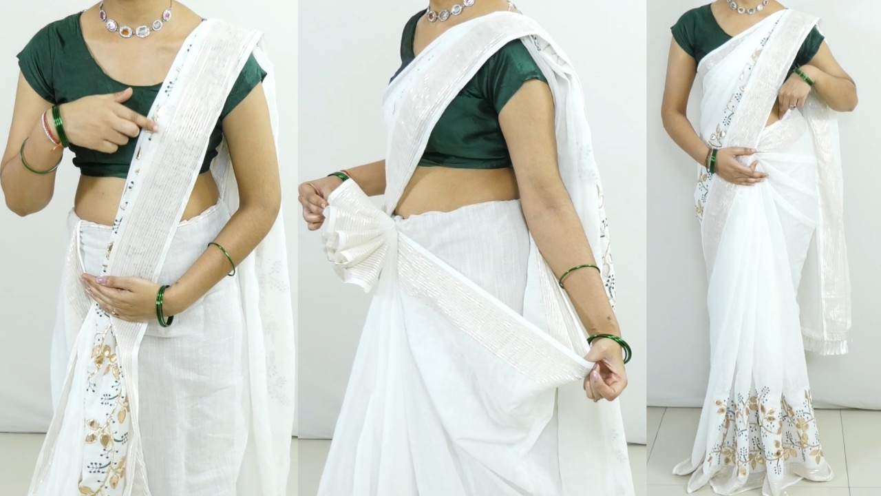 Cotton Saree Draping Tutorial for Wedding Guests |Perfect Pleats Trick for Beginners Look Slim Tall