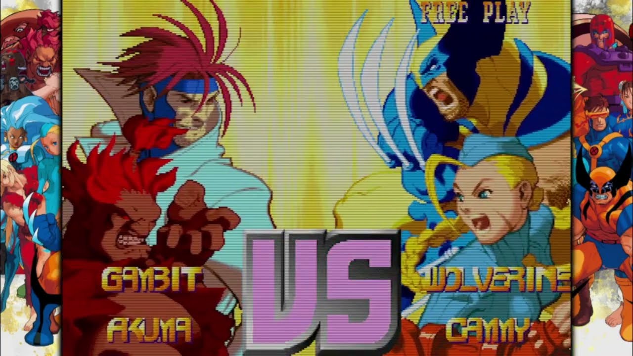 X-Men vs Street Fighter Akuma Gambit