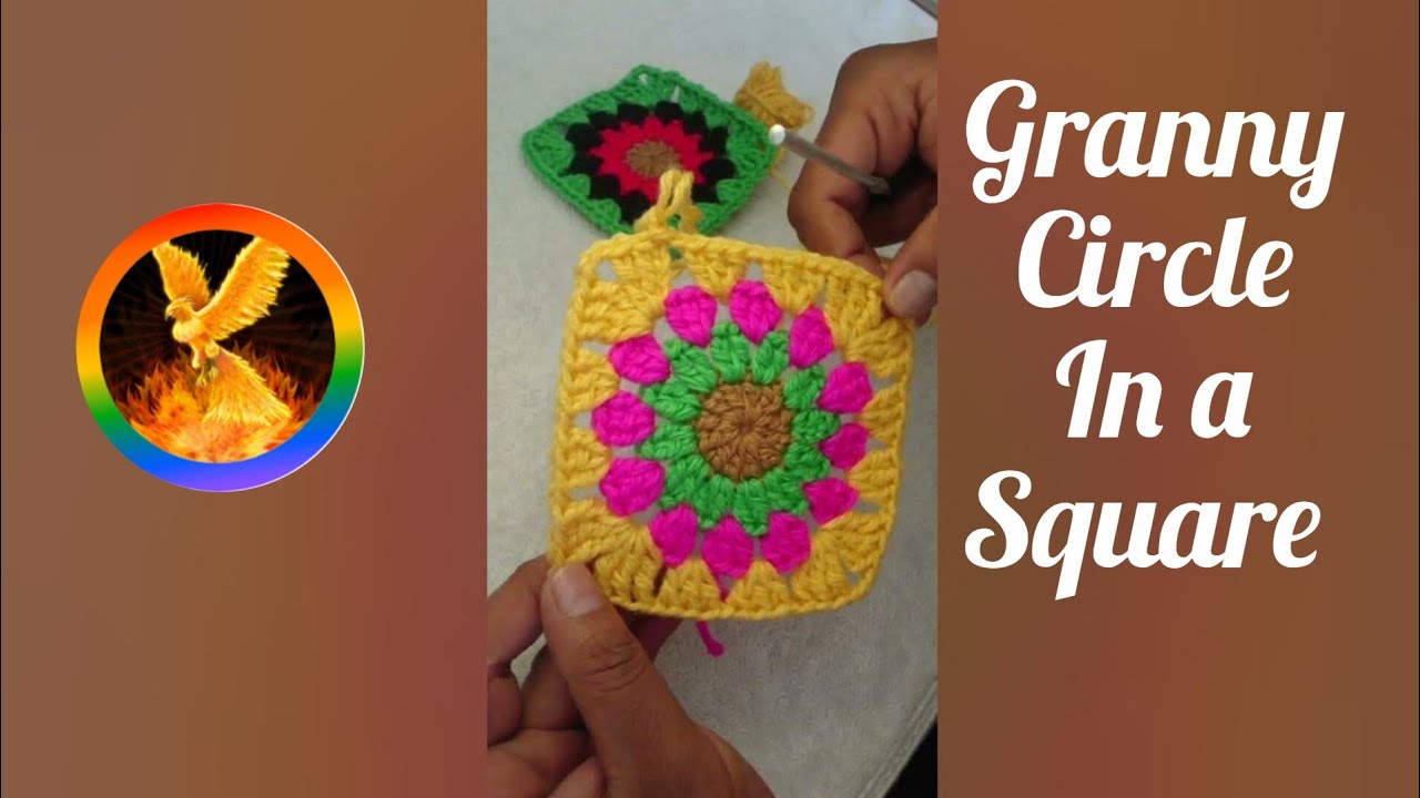 Granny Circle in a Square tutorial