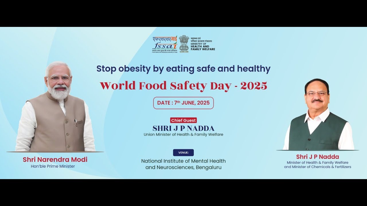 World Food Safety Day 2025 : Stop Obesity by Eating Safe and Healthy, 7th June 2025