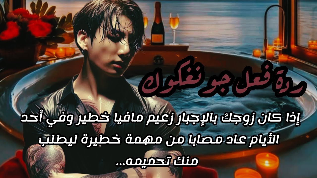ردة فعل جونغكوك إذا كان زوجك بالإجبار زعيم مافيا خطير وعاد مصابا من مهمة خطيرة ليطلب منك تحميمه...