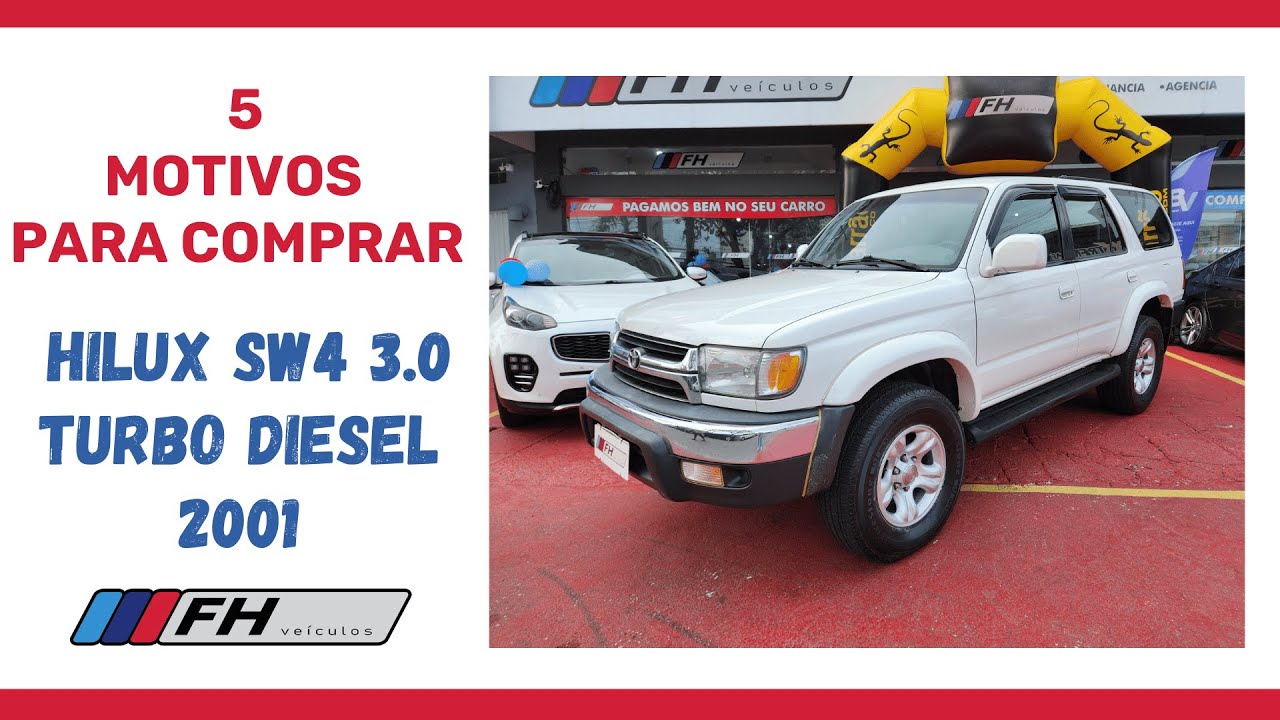 TOYOTA HILUX SW4 2001 Uma verdadeira rarridade, é bruta, economica, bonita e duravel vale muito