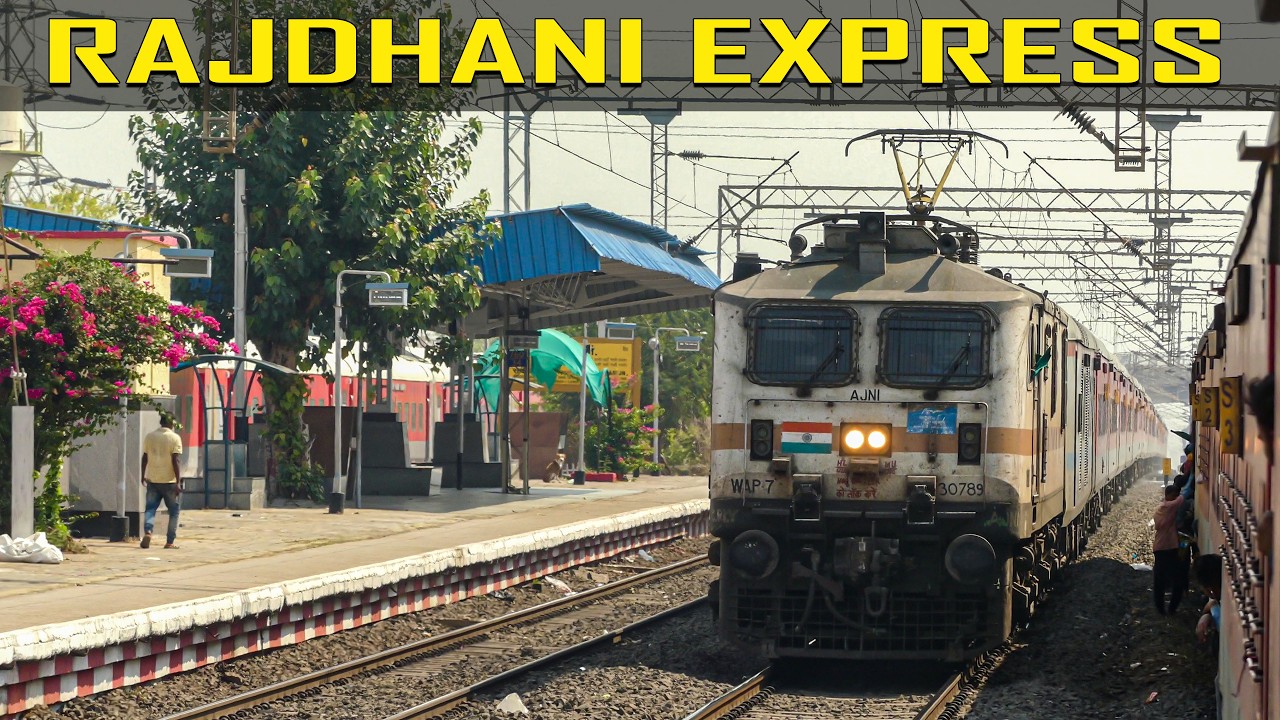 RAJDHANI EXPRESS OVERTAKES TELANGANA Express at SEWAGRAM | Indian Railways