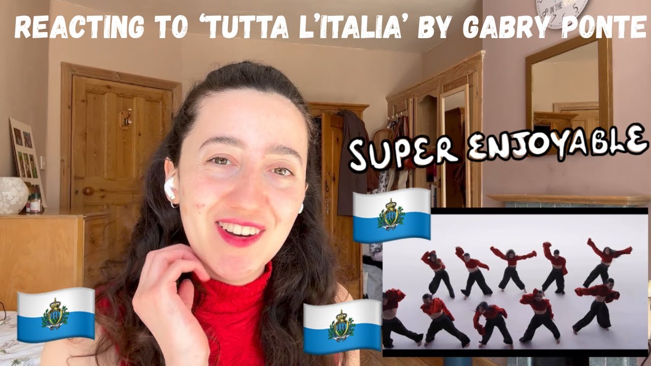 SAN MARINO EUROVISION 2025 - REACTING TO ‘TUTTA L’ITALIA’ BY GABRY PONTE (FIRST LISTEN)