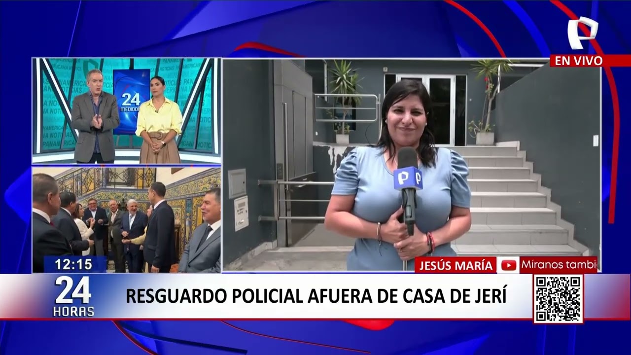 24Horas VIVO | Jesús María: policía se encuentra fuera de vivienda de José Jerí