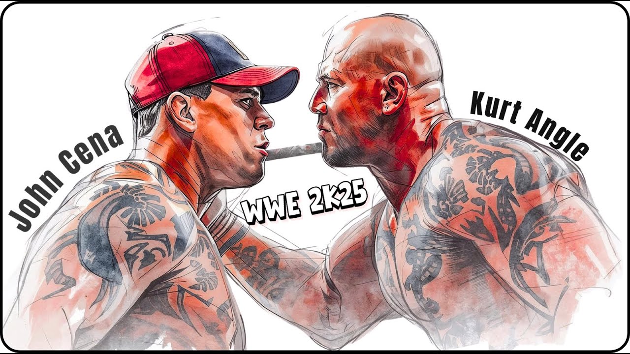 John Cena vs Kurt Angle | WWE 2K25 FULL CASKET MATCH