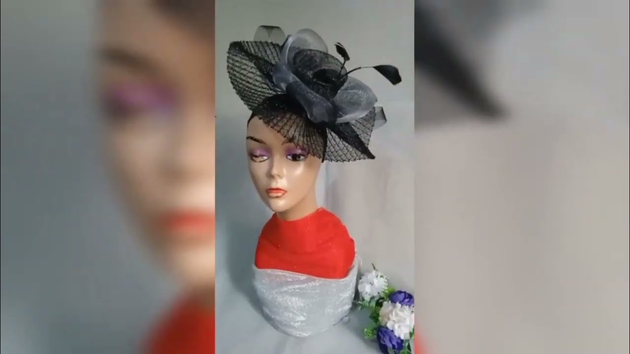 Pleated crinoline fascinator