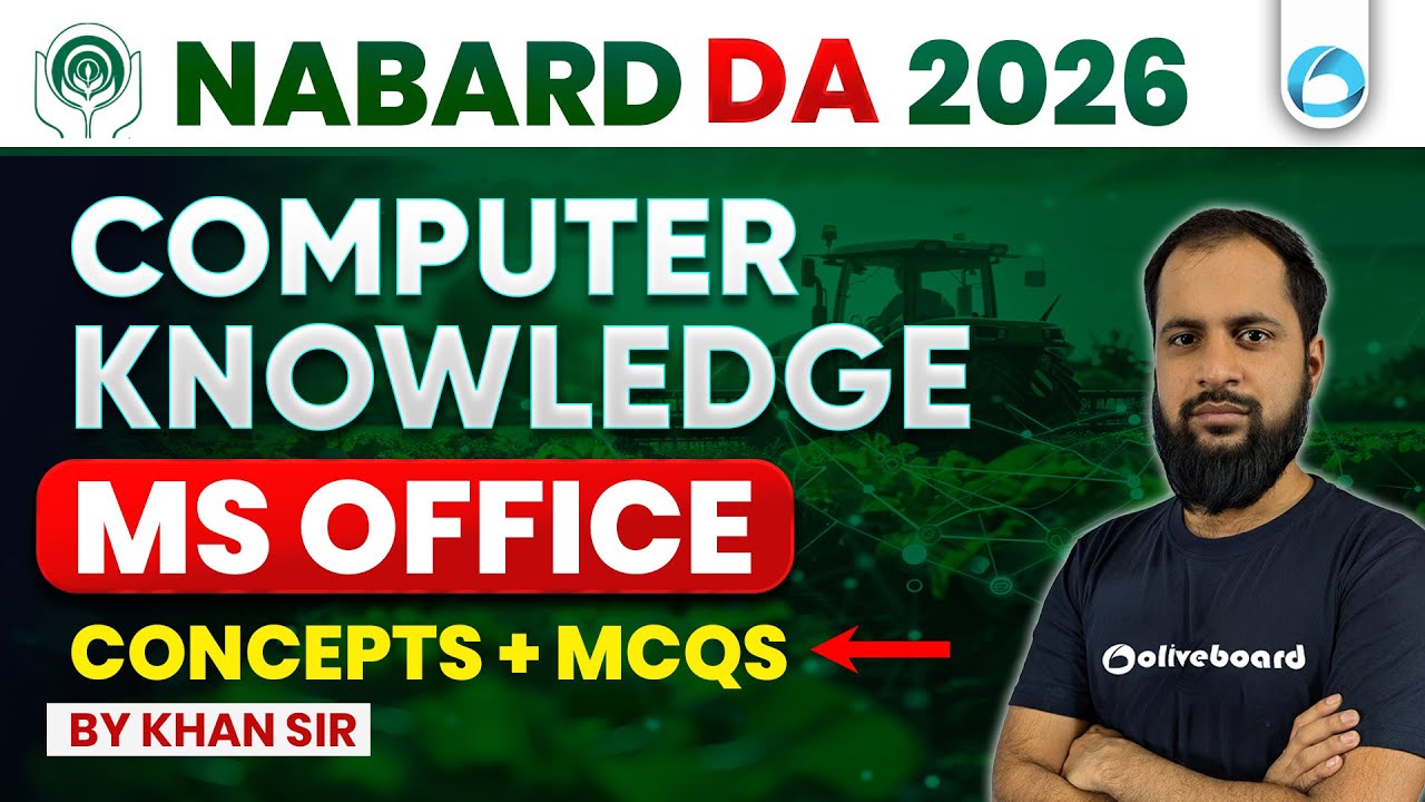 NABARD DA Computer Classes 2026 | MS Office | Concepts + MCQs | By Khan Sir