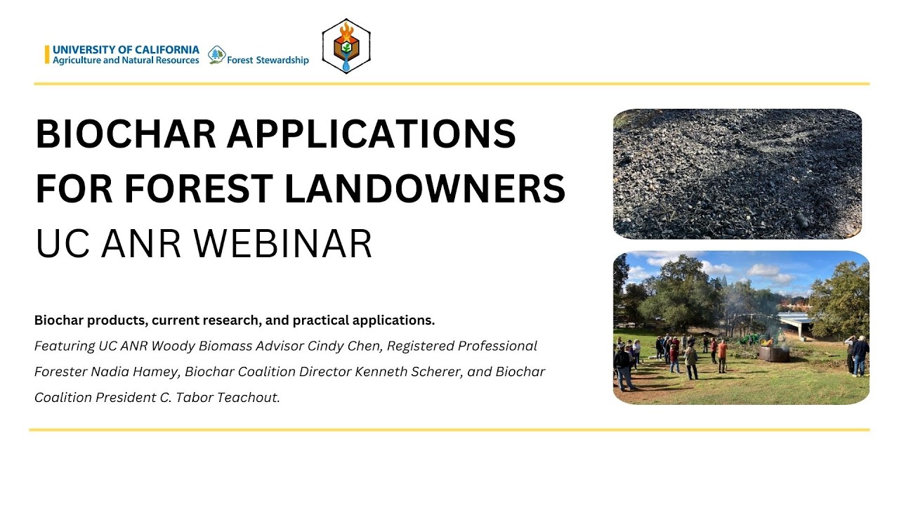 Forest Stewardship Webinar: Biochar Applications for Forest Landowners