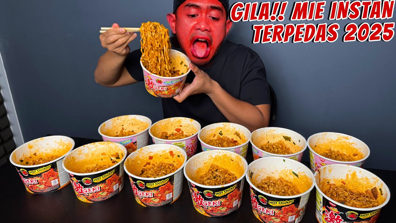 KEPEDESAN MAKAN 12 BOWL MIE KOREA !!