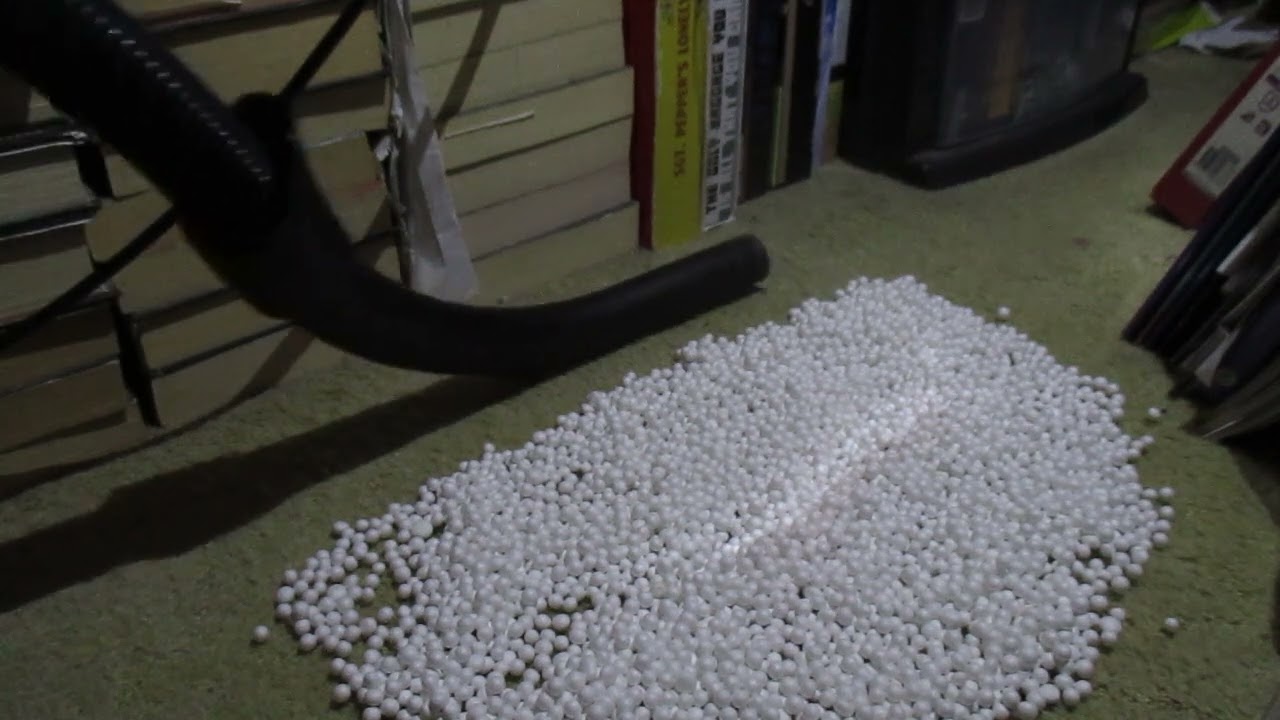 Vacuuming Bean bag beans 2