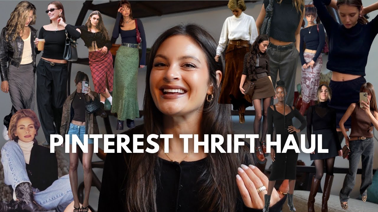 fall thrift haul: fashion trends from pinterest board + try on | vlogtober day 6