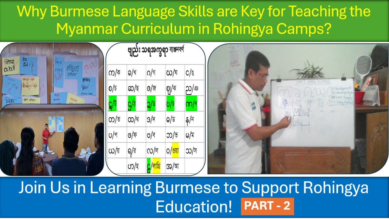 Burmese Language Learning for Rohingya Education (Part 2)